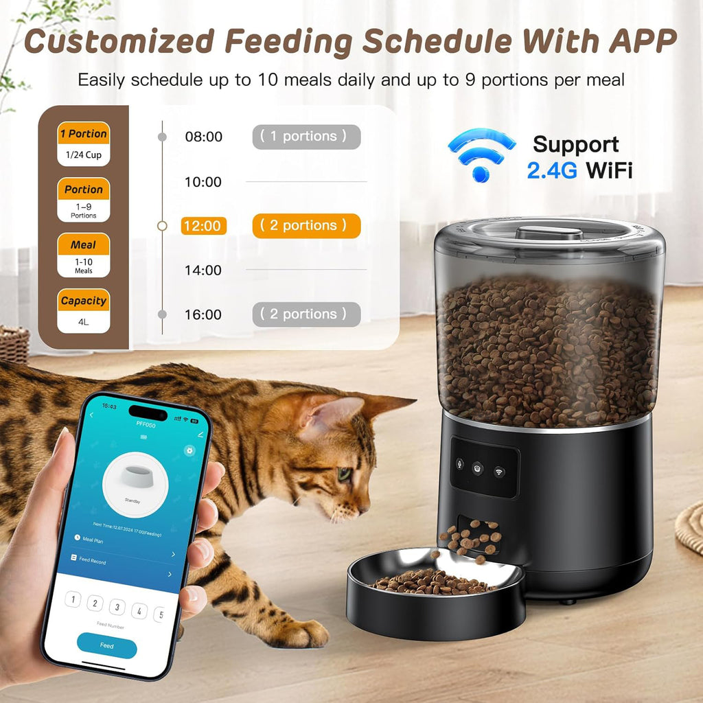 Automatic Pet Feeder with WiFi App Control