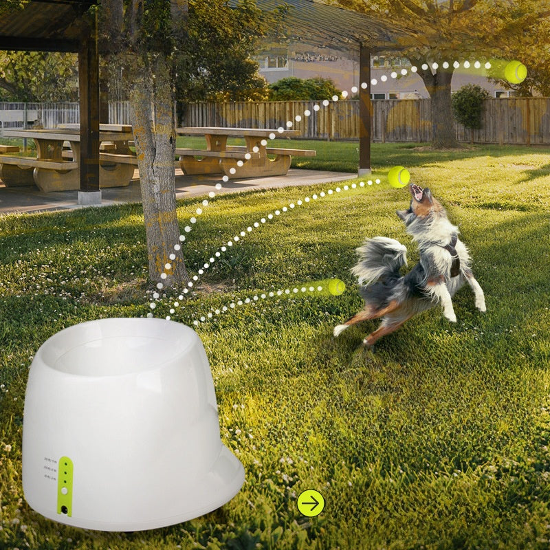 Pet ball throwing machine launcher