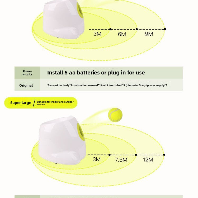 Pet ball throwing machine launcher