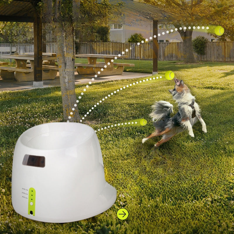 Pet ball throwing machine launcher